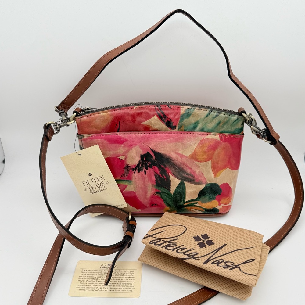 Patricia Nash - New women’s spring floral Arlee Crossbody‎ Shoulder leather Bag